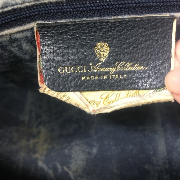 Authentic GUCCI Boston satchel bag navy grey monogram coated canvas - Picture 15 of 15